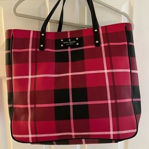 New Kate Spade Plaid tote